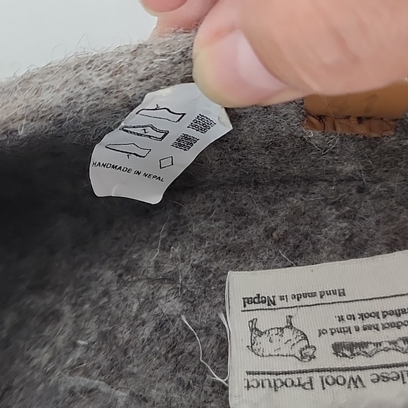 Baabushka Wool Slippers With Rubber Sole Gray - Picture 10 of 16